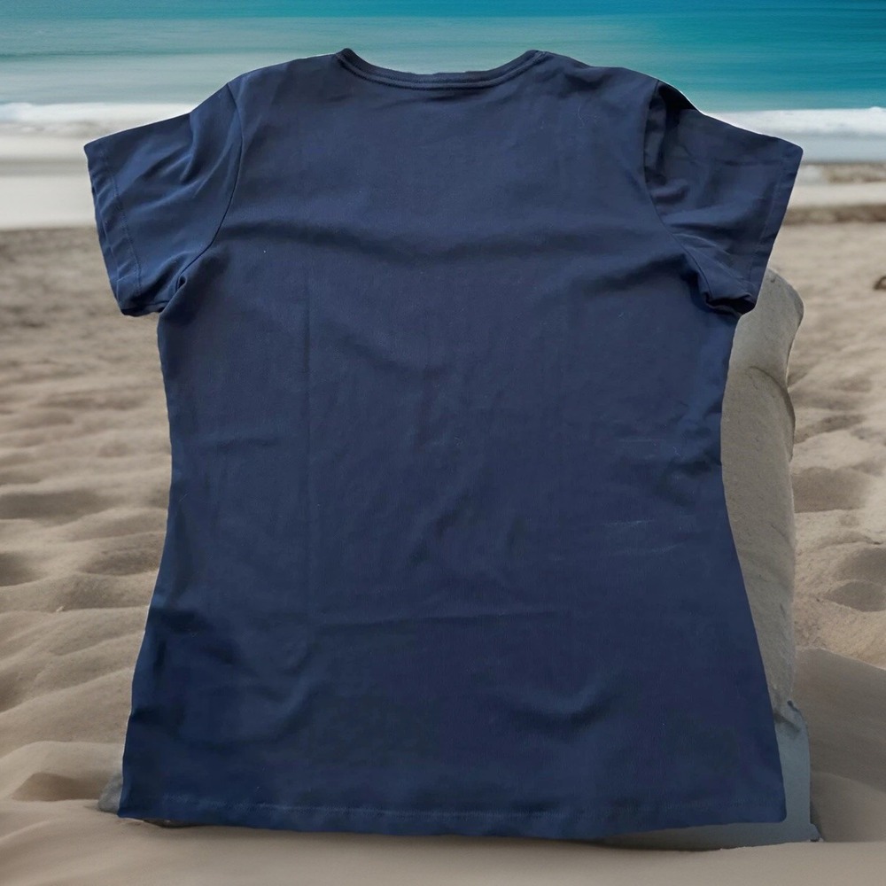 Nike‎ Womens XL Black Dri Fit V Neck Athletic Wicking Performance Training Shirt - Picture 2 of 3